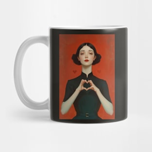 Woman Heart Hand Sign Mug